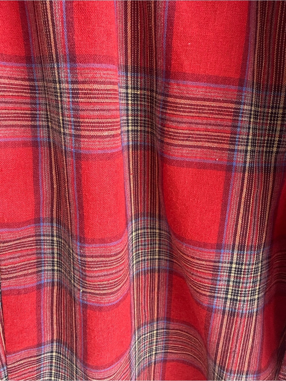 Red Plaid Wide-Leg Pants - Picture 3 of 6